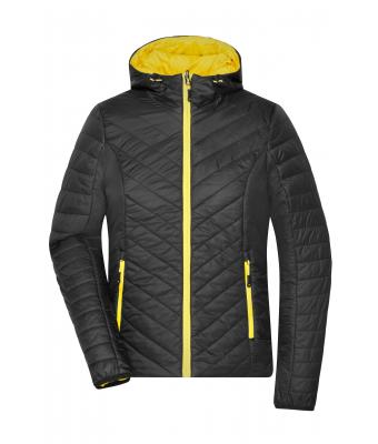 Damen Ladies' Lightweight Jacket Black/yellow 8271