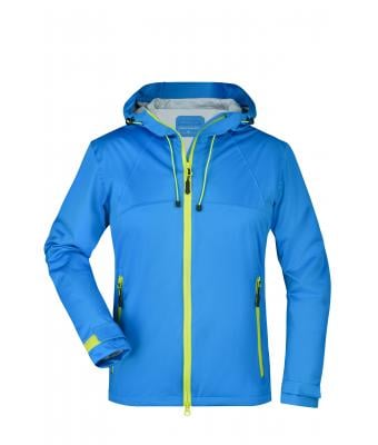 Femme Veste trekking femme Aqua/jaune-acide 8280