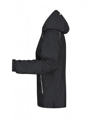 Ladies Ladies' Rain Jacket Black/silver 8371