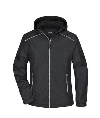 Ladies Ladies' Rain Jacket Black/silver 8371