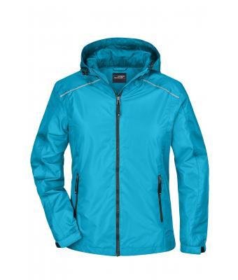 Ladies Ladies' Rain Jacket Turquoise/iron-grey 8371