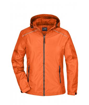 Damen Ladies' Rain Jacket Orange/carbon 8371