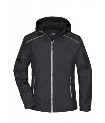 Ladies Ladies' Rainjacket Black/silver 8371