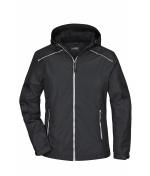 Damen Ladies' Rainjacket Black/silver 8371