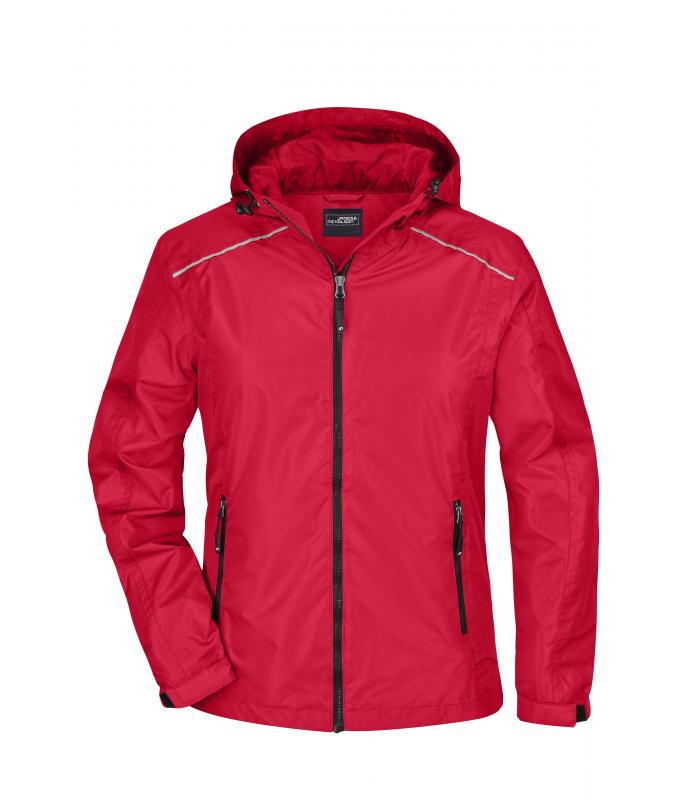Damen Ladies' Rainjacket Red/black 8371