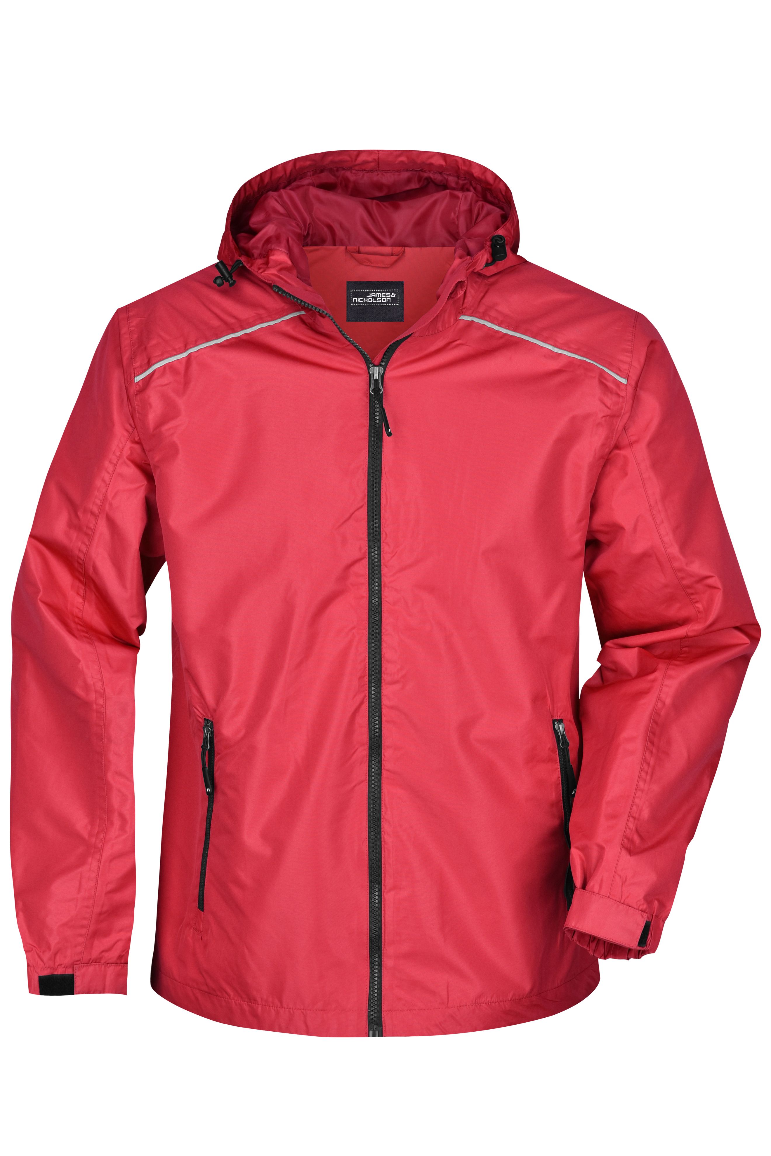 Men Men's Rain Jacket Red/blackDaiber