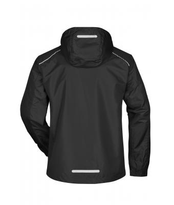 Men Men's Rainjacket Black/silver 8372