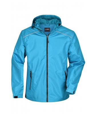 Men Men's Rainjacket Turquoise/iron-grey 8372