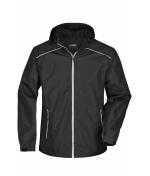 Homme Veste coupe-vent homme Noir/argent 8372