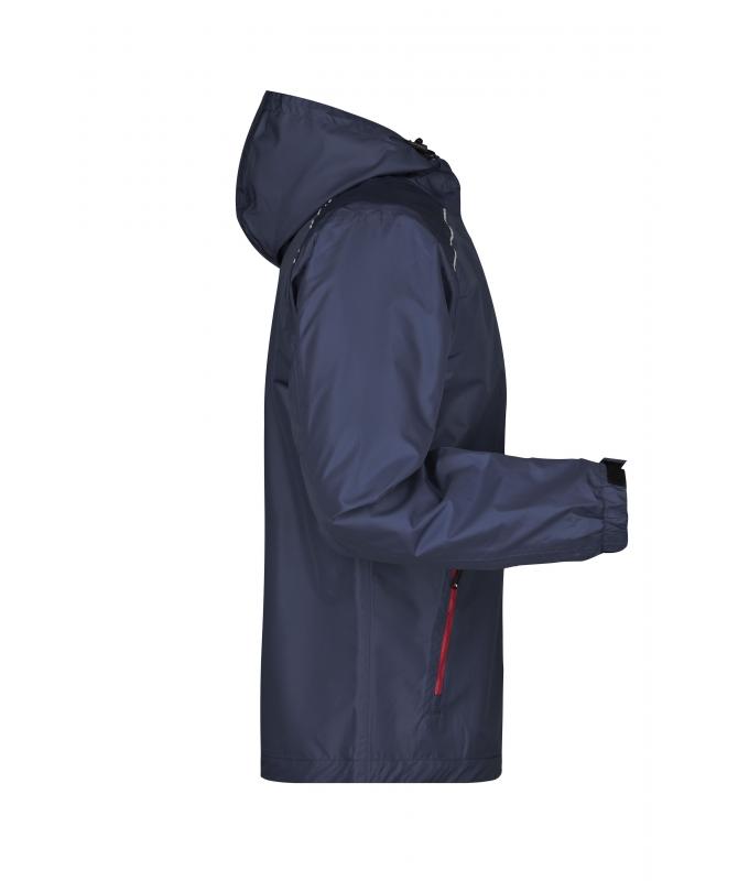 Homme Veste coupe-vent homme Marine/rouge 8372