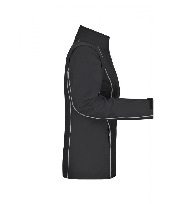 Ladies Ladies' Zip-Off Softshell Jacket Black/silver 8405