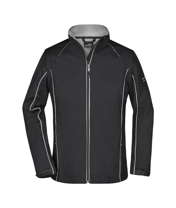 Ladies Ladies' Zip-Off Softshell Jacket Black/silver 8405