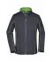 Damen Ladies' Zip-Off Softshell Jacket Iron-grey/green 8405