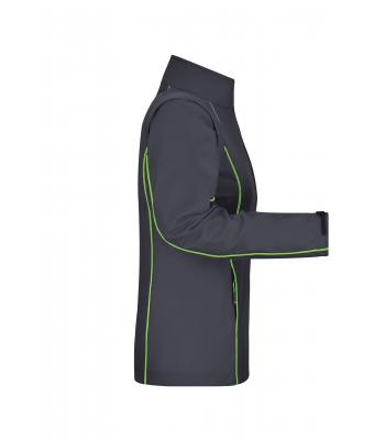 Dames Ladies' Zip-Off Softshell Jacket Ijzergrijs/groen 8405