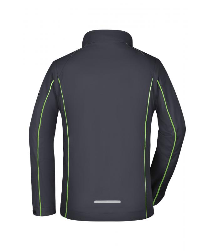 Damen Ladies' Zip-Off Softshell Jacket Iron-grey/green 8405