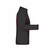 Damen Ladies' Zip-Off Softshell Jacket Black/red 8405