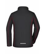 Damen Ladies' Zip-Off Softshell Jacket Black/red 8405