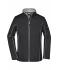 Damen Ladies' Zip-Off Softshell Jacket Black/silver 8405