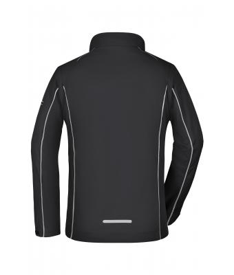Dames Ladies' Zip-Off Softshell Jacket Zwart/zilver 8405