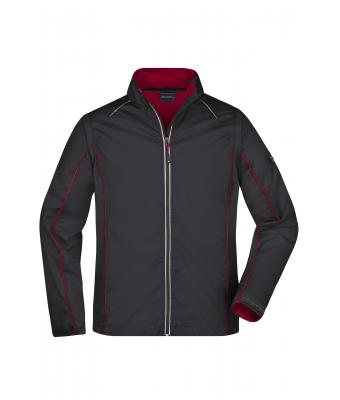 Men Men's Zip-Off Softshell Jacket Black/red 8406