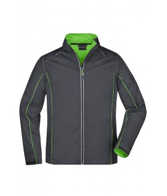 Heren Men's Zip-Off Softshell jacket Ijzergrijs/groen 8406