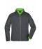 Heren Men's Zip-Off Softshell jacket Ijzergrijs/groen 8406