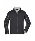 Herren Men's Zip-Off Softshell Jacket Black/silver 8406