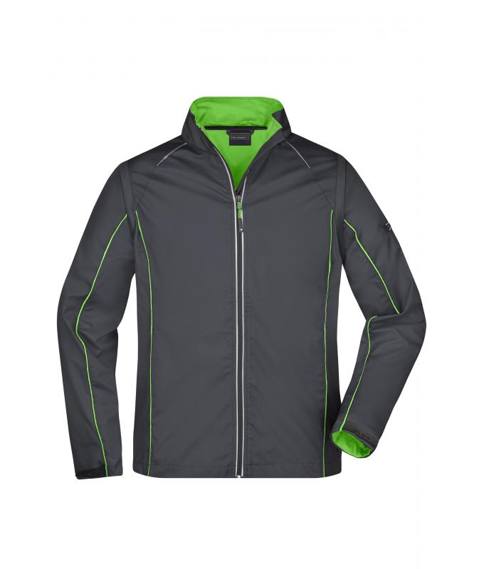 Herren Men's Zip-Off Softshell Jacket Iron-grey/green 8406