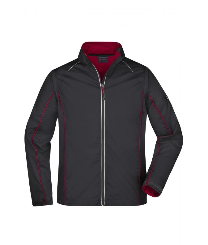 Herren Men's Zip-Off Softshell Jacket Black/red 8406