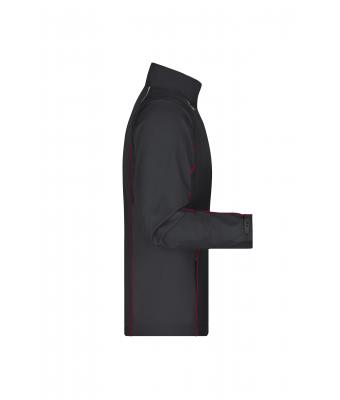 Heren Men's Zip-Off Softshell jacket Zwart/rood 8406