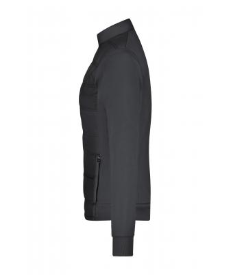 Dames Ladies' Hybrid Sweat Jacket Zwart 8413