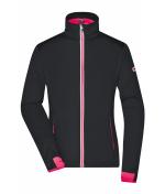 Dames Ladies' Sports Softshell Jacket Zwart/lichtrood 8407