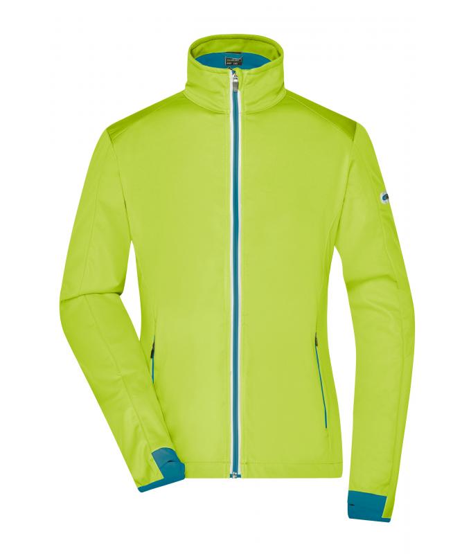 Dames Ladies' Sports Softshell Jacket Felgeel/felblauw 8407