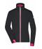 Dames Ladies' Sports Softshell Jacket Zwart/lichtrood 8407