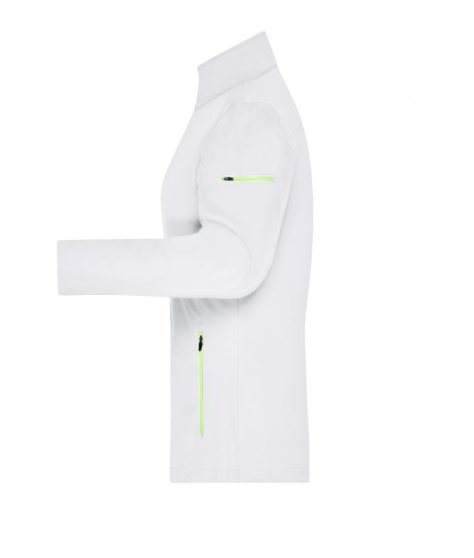 Damen Ladies' Sports Softshell Jacket White/bright-green 8407