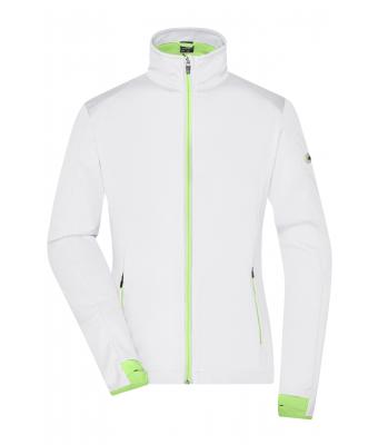 Damen Ladies' Sports Softshell Jacket White/bright-green 8407