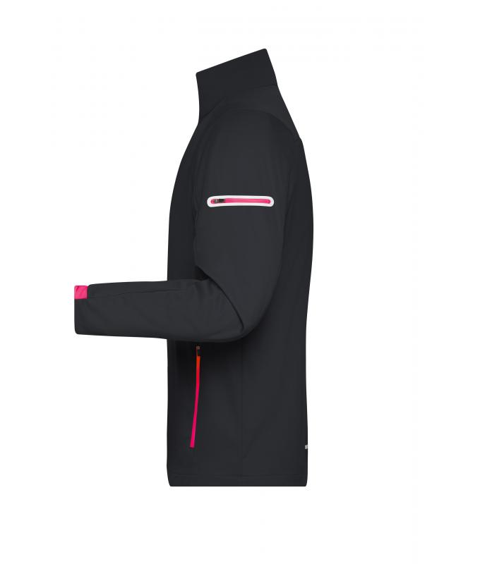 Men Men's Sports Softshell Jacket Black/light-red 8408