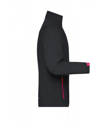 Men Men's Sports Softshell Jacket Black/light-red 8408