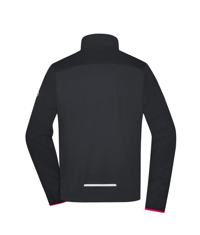 Men Men's Sports Softshell Jacket Black/light-red 8408