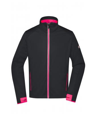 Men Men's Sports Softshell Jacket Black/light-red 8408