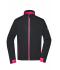 Men Men's Sports Softshell Jacket Black/light-red 8408