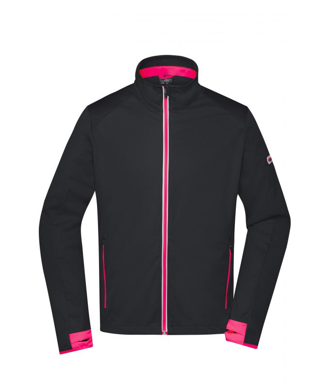 Men Men's Sports Softshell Jacket Black/light-red 8408