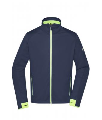 Herren Men's Sports Softshell Jacket Navy/bright-yellow 8408