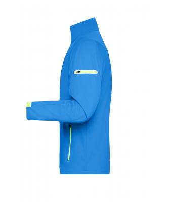Heren Men's Sports Softshell Jacket Felblauw/felgeel 8408