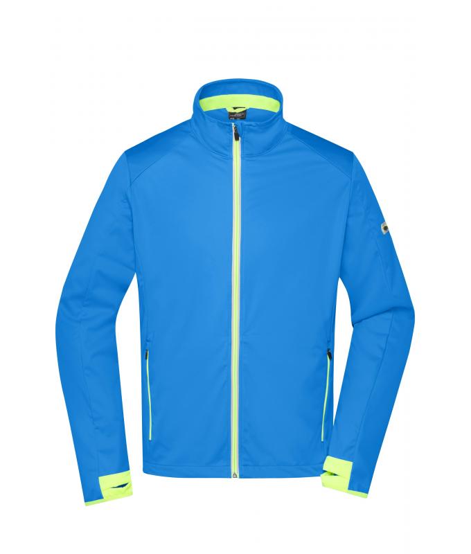 Men Men's Sports Softshell Jacket Bright-blue/bright-yellow 8408