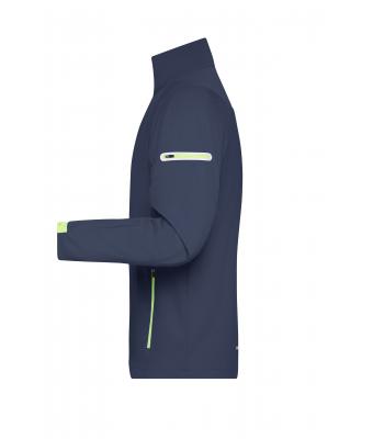 Men Men's Sports Softshell Jacket Navy/bright-yellow 8408