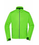 Heren Men's Sports Softshell Jacket Felgroen/zwart 8408