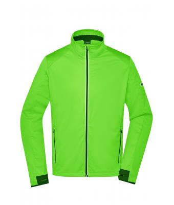 Heren Men's Sports Softshell Jacket Felgroen/zwart 8408