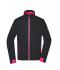 Herren Men's Sports Softshell Jacket Black/light-red 8408