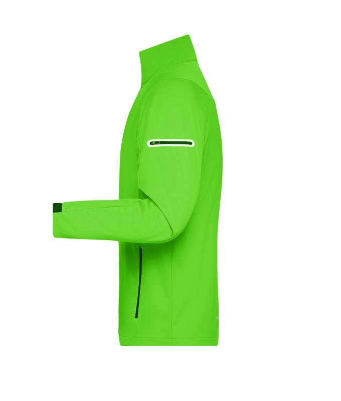Herren Men's Sports Softshell Jacket Bright-green/black 8408